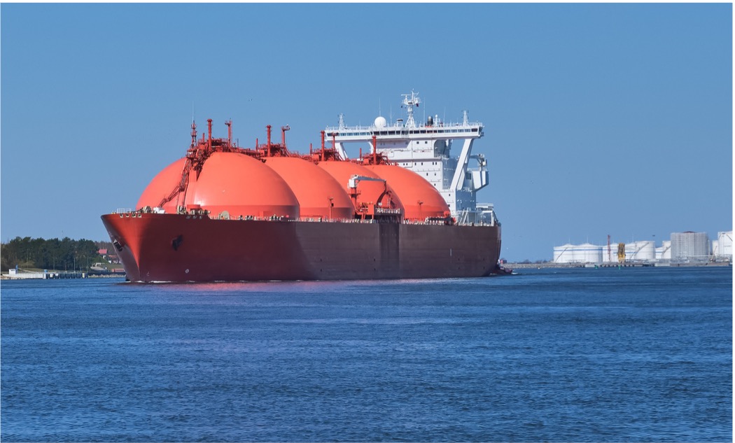 Ship carrying natural gas