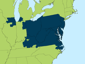 Map of Northeast United States